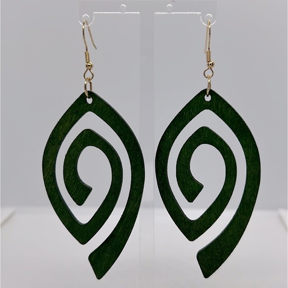 Jewelry - Hollow Colorful Dangle Earrings Lightweight Wooden